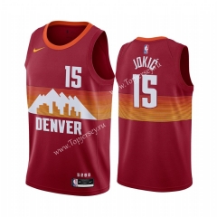 City Edition 2020-2021 Denver Nuggets Dark Red #15 NBA Jersey