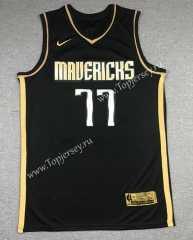 Dallas Mavericks Black&Gold #77 NBA Jersey
