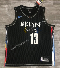 City Edition 2020-2021 Brooklyn Nets Black #13 NBA Jersey-311