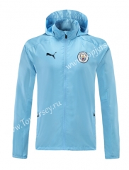 2020-2021 Manchester City Sky Blue Coat With Hat-LH