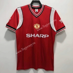 Retro Version 1985 Manchester United Home Red Thailand Soccer Jersey AAA-811