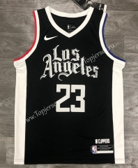 Latin Edition 2020-2021 City EditionLos Angeles Clippers Black #23 NBA Jersey-311