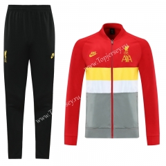 2021-2022 Liverpool Red&Yellow&Gray Soccer Jacket Uniform-LH