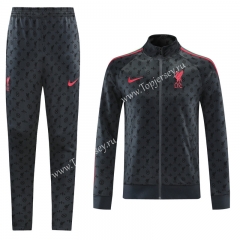2021-2022 Fashion Version Liverpool Gray Soccer Jacket Uniform-LH