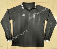 Retro Version Juventus Black LS Thailand Soccer Jersey AAA-818