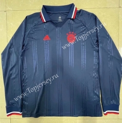 Retro Version Bayern München Royal Blue LS Thailand Soccer Jersey AAA-818