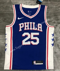 Philadelphia 76ers V Collar Blue #25 NBA Jersey-311