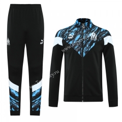 2021-2022 Olympique Marseille Black&Blue Thailand Soccer Jacket Uniform-LH