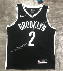 Brooklyn Nets V Collar Black #2 NBA Jersey-311