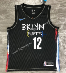 City Edition 2020-2021 Brooklyn Nets Black #12 NBA Jersey-311