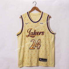 2021-2022 Los Angeles Lakers Yellow #24 NBA Jersey