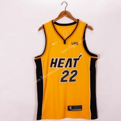 2021-2022 Earned Edition Miami Heat Yellow #22 NBA Jersey