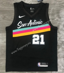 2021 City Edition San Antonio Spurs Black #21 NBA Jersey-311