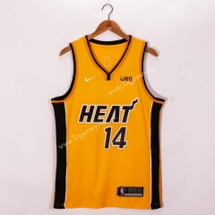 2021-2022 Earned Edition Miami Heat Yellow #14 NBA Jersey