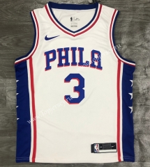 Philadelphia 76ers V Collar White #3 NBA Jersey-311