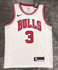 Chicago Bulls White #3 NBA Jersey-311