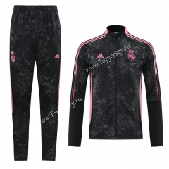Player Version 2021-2022 Real Madrid Black ( Ribbion )  Thailand Soccer Jacket Uniform-LH