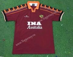 Retro Version 98-99 Roma Home Red Thailand Soccer Jersey AAA