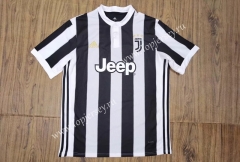 Retro Version 2017-2018 Juventus Home Black&White Thailand Soccer Jersey AAA