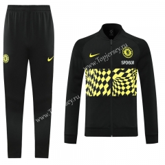 Player Version 2021-2022 Chelsea Black ( Ribbion )  Thailand Soccer Jacket Uniform-LH