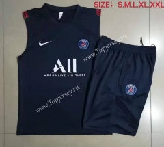 2021-2022 Jordan PSG Royal Blue Thailand Soccer Vest Tracksuit -815