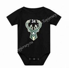 Milwaukee Bucks Black #34 Baby Uniform-CS