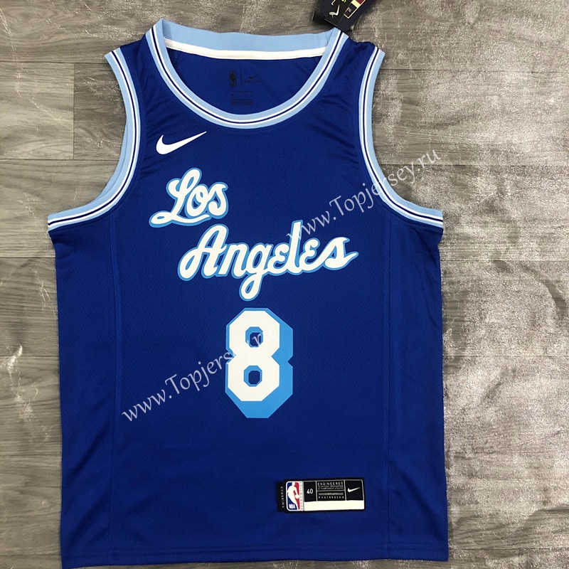 2021-2022 Retro Version Angeles Lakers Blue #8 NBA Jersey-311,Los