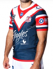 2021 Australia Roosters Home Royal Blue Thailand Rugby Shirt