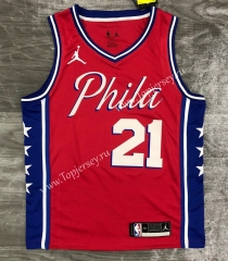 2021 Jordan Theme Philadelphia 76ers Red #21 NBA Jersey-311