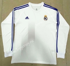 Retro Version Real Madrid Home White LS Thailand Soccer Jersey AAA-818