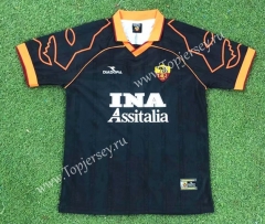 Retro Version 99-00 Roma Away Black Thailand Soccer Jersey AAA-503