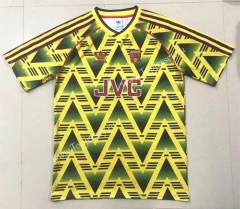 Retro Version 91-93 Arsenal Away Yellow Thailand Soccer Jersey AAA-908