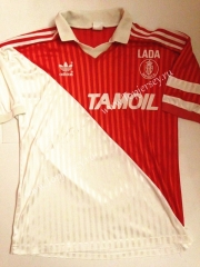 Retro Version 91-92 Monaco Home Red & White Thailand Soccer Jersey AAA-503