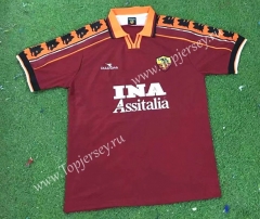 Retro Version 98-99 Roma Home Red Thailand Soccer Jersey AAA-503