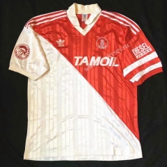 Retro Version 92-94 Monaco Home Red & White Thailand Soccer Jersey AAA-503
