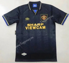 Retro Version 1994 Manchester United Away Black Thailand Soccer Jersey AAA-908