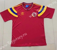 Retro Version 1990 Colombia Home Red Thailand Soccer Jersey AAA-608