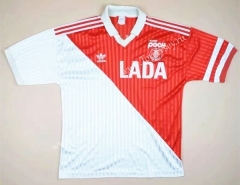 Retro Version 90-91 Monaco Home Red & White Thailand Soccer Jersey AAA-503