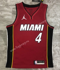 Miami Heat Maroon V Collar #4  NBA Jersey-311