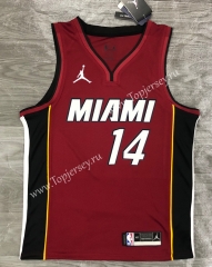Jordan Theme 2020-2021 Miami Heat Maroon V Collar #14 NBA Jersey-311