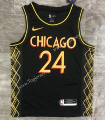 City Edition 2020-2021 Chicago Bulls Black #24 NBA Jersey-311
