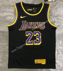 2021-2022 Earned Edition Los Angeles Lakers Black #23 NBA Jersey-311