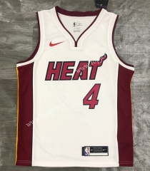 Miami Heat White V Collar #4 NBA Jersey-311
