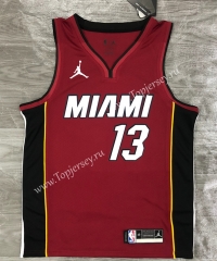 Jordan Theme 2020-2021 Miami Heat Maroon V Collar #13 NBA Jersey-311