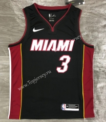 Miami Heat Black V Collar #3 NBA Jersey-311