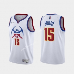2021-2022 Earned Edition Denver Nuggets White #15 NBA Jersey-311