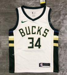 2021-2022 Milwaukee Bucks White #34 NBA Jersey-311