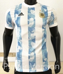 Player Version 2021-2022 Argentina Home Blue and White Thailand Soccer Jersey AAA-CS