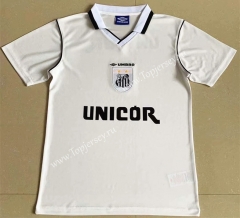 Retro Version 1999 Santos FC Home White Thailand Soccer Jersey AAA-709