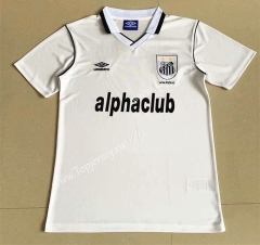 Retro Version 2001 Santos FC Home White Thailand Soccer Jersey AAA-709